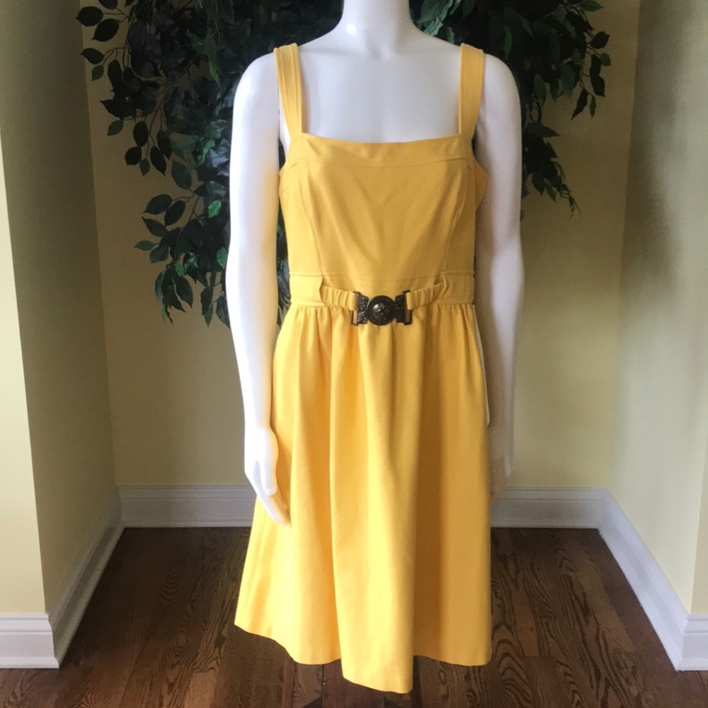 Shoshanna Yellow Strappy Dress. Size 14
